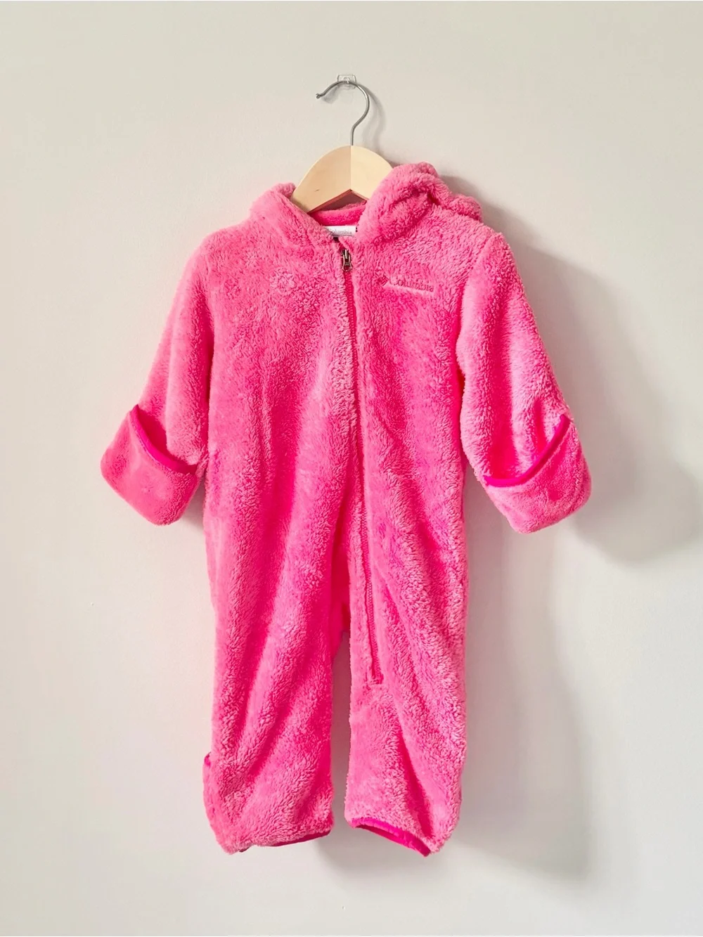 Columbia Pink Baby Bear Bunting Size 6-12 Months